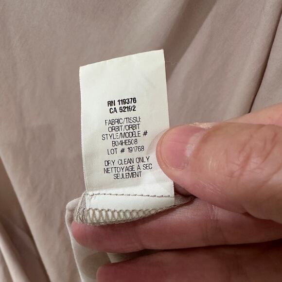 Helmut Lang Draped Cowl Neck Sleeveless Satin Tunic Top Taupe Elegant Fluid, S - Picture 6 of 8